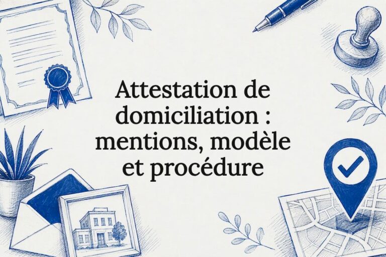 Carte d'identité sur l'attestation de domiciliation