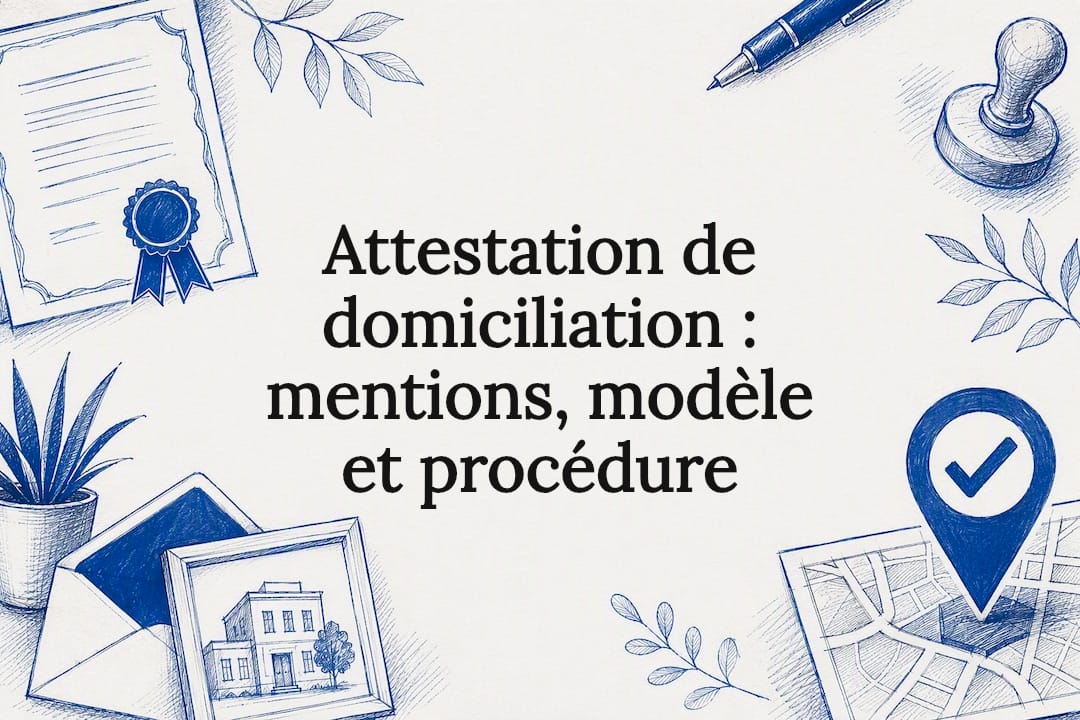 Carte d'identité sur l'attestation de domiciliation